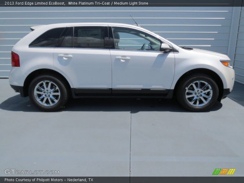 White Platinum Tri-Coat / Medium Light Stone 2013 Ford Edge Limited EcoBoost