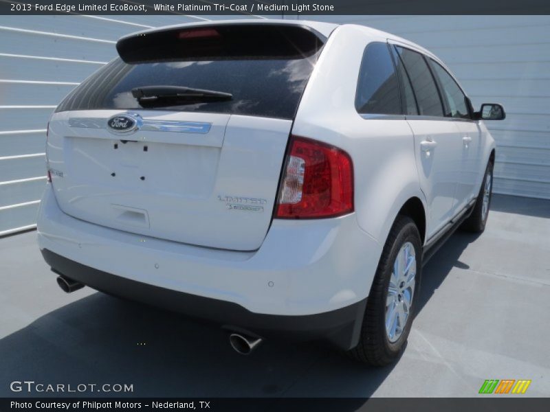 White Platinum Tri-Coat / Medium Light Stone 2013 Ford Edge Limited EcoBoost