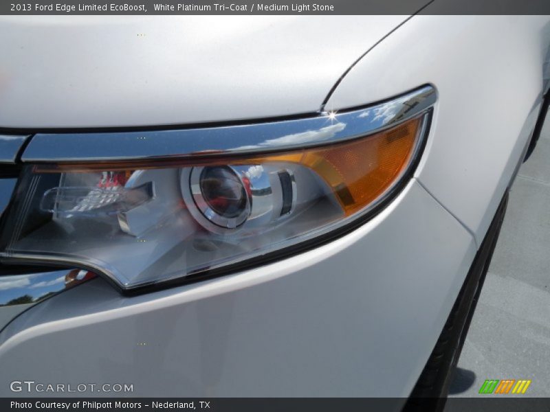 White Platinum Tri-Coat / Medium Light Stone 2013 Ford Edge Limited EcoBoost
