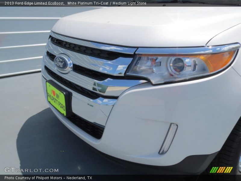 White Platinum Tri-Coat / Medium Light Stone 2013 Ford Edge Limited EcoBoost