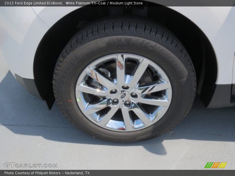 White Platinum Tri-Coat / Medium Light Stone 2013 Ford Edge Limited EcoBoost