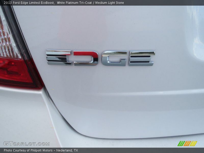 White Platinum Tri-Coat / Medium Light Stone 2013 Ford Edge Limited EcoBoost
