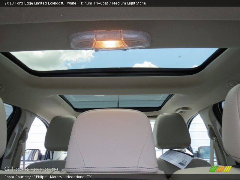 White Platinum Tri-Coat / Medium Light Stone 2013 Ford Edge Limited EcoBoost