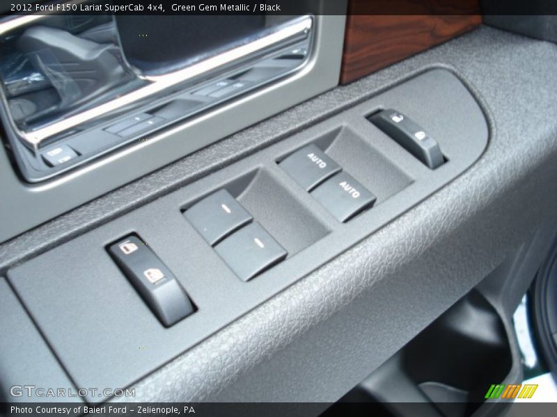 Green Gem Metallic / Black 2012 Ford F150 Lariat SuperCab 4x4