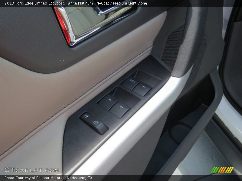 White Platinum Tri-Coat / Medium Light Stone 2013 Ford Edge Limited EcoBoost