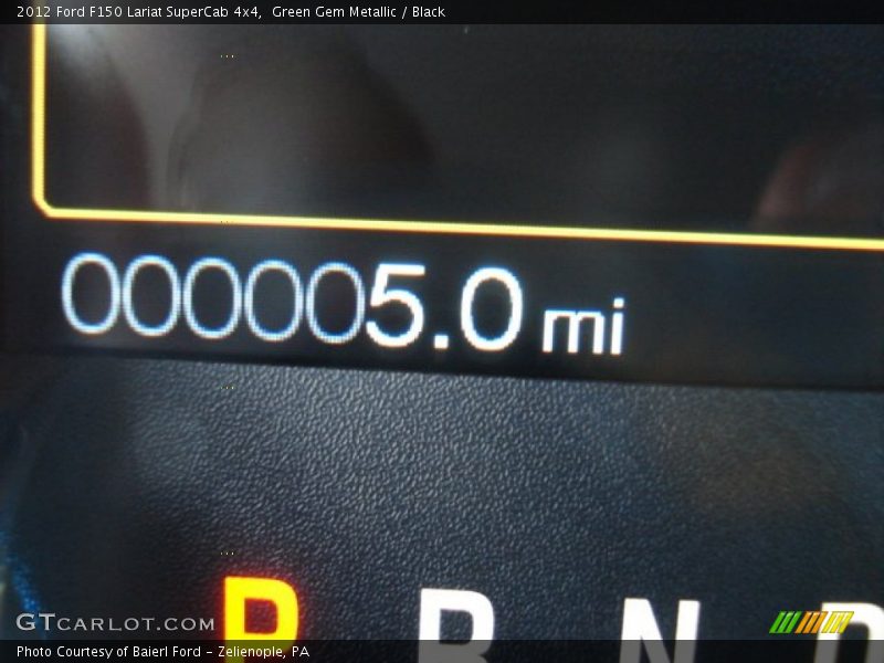 Green Gem Metallic / Black 2012 Ford F150 Lariat SuperCab 4x4