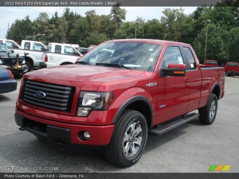 Red Candy Metallic / Black 2012 Ford F150 FX4 SuperCab 4x4