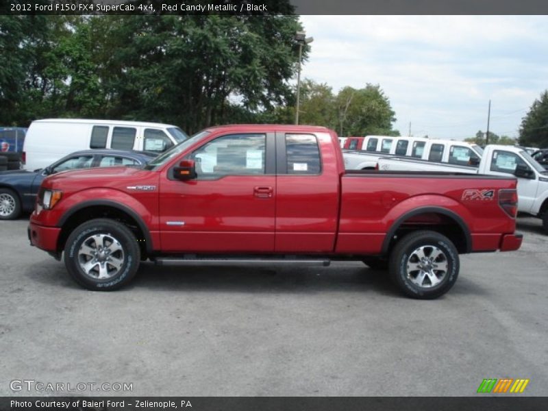 Red Candy Metallic / Black 2012 Ford F150 FX4 SuperCab 4x4