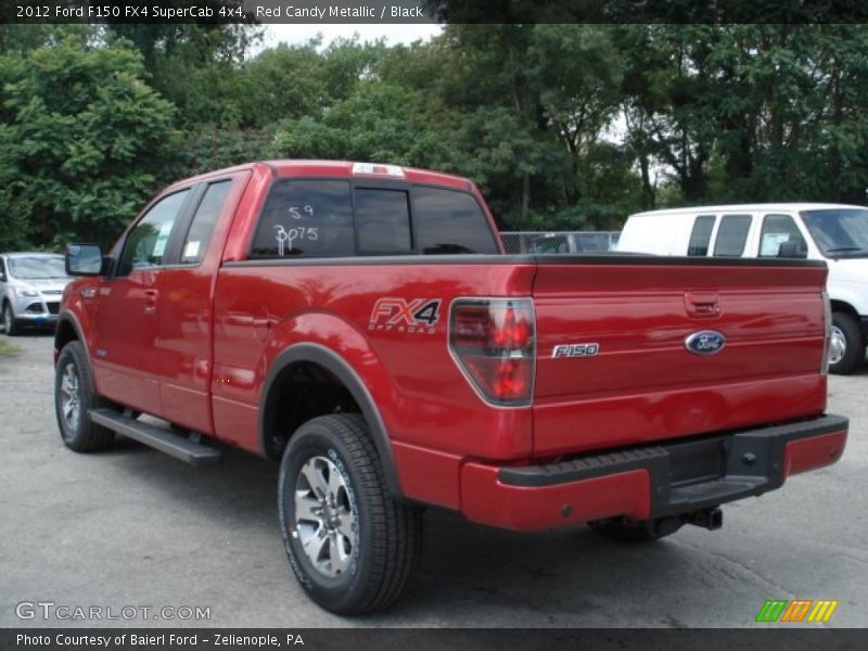 Red Candy Metallic / Black 2012 Ford F150 FX4 SuperCab 4x4