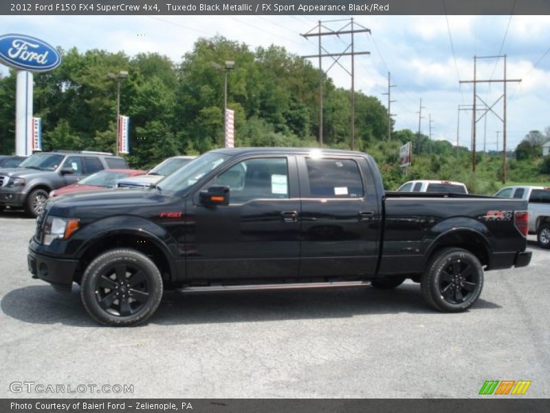Tuxedo Black Metallic / FX Sport Appearance Black/Red 2012 Ford F150 FX4 SuperCrew 4x4