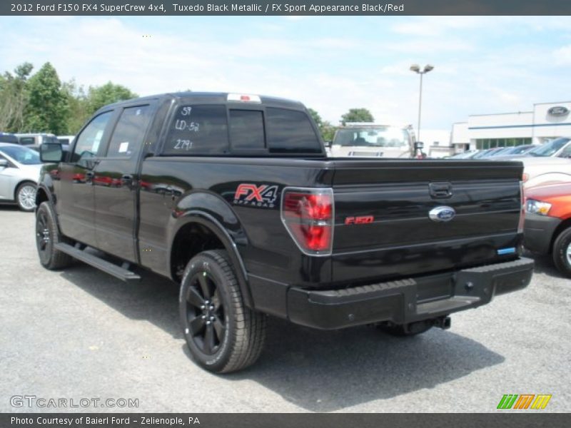 Tuxedo Black Metallic / FX Sport Appearance Black/Red 2012 Ford F150 FX4 SuperCrew 4x4