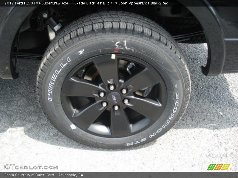 Tuxedo Black Metallic / FX Sport Appearance Black/Red 2012 Ford F150 FX4 SuperCrew 4x4