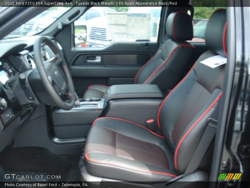 Tuxedo Black Metallic / FX Sport Appearance Black/Red 2012 Ford F150 FX4 SuperCrew 4x4