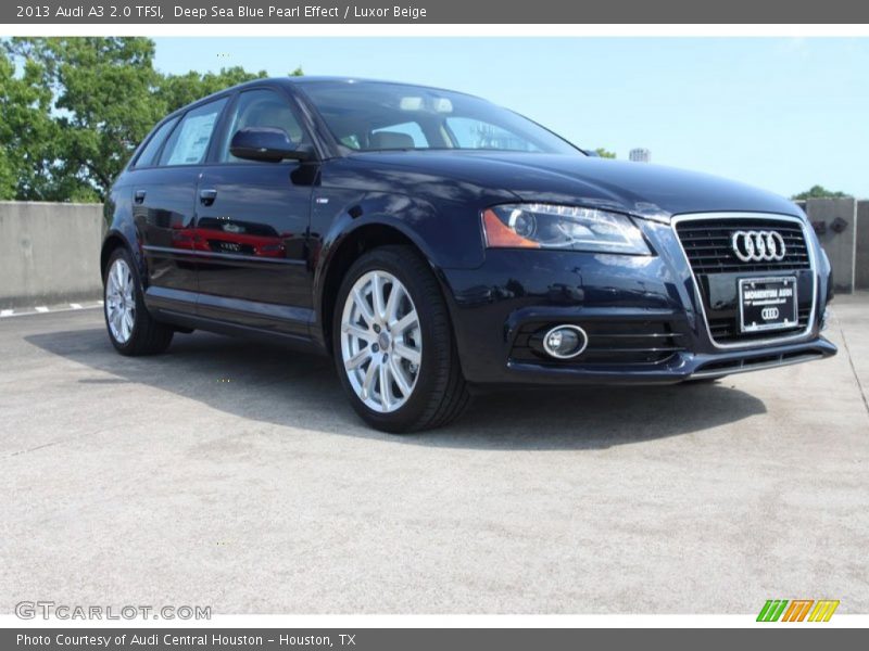 Deep Sea Blue Pearl Effect / Luxor Beige 2013 Audi A3 2.0 TFSI