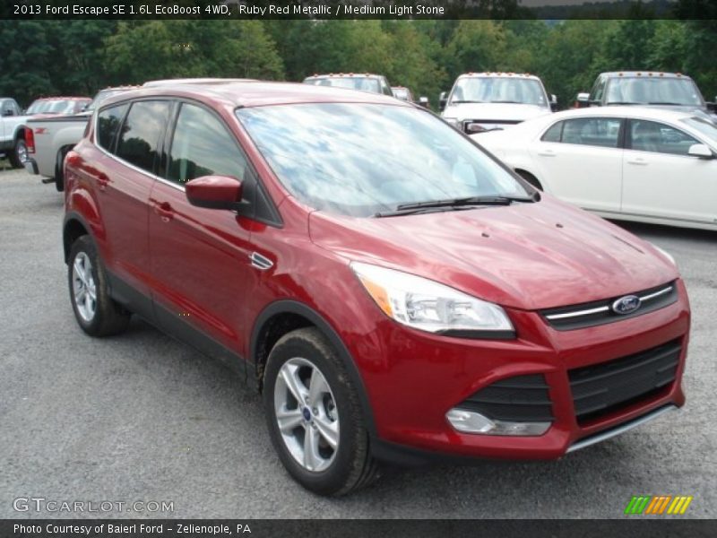 Ruby Red Metallic / Medium Light Stone 2013 Ford Escape SE 1.6L EcoBoost 4WD