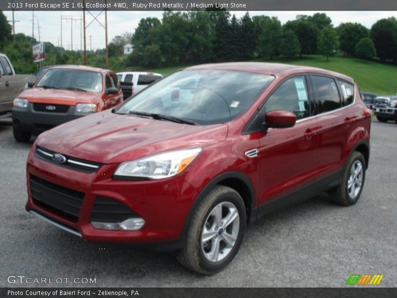 Ruby Red Metallic / Medium Light Stone 2013 Ford Escape SE 1.6L EcoBoost 4WD