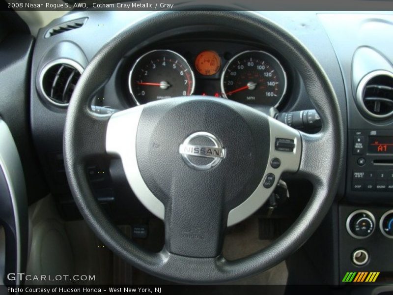 Gotham Gray Metallic / Gray 2008 Nissan Rogue SL AWD