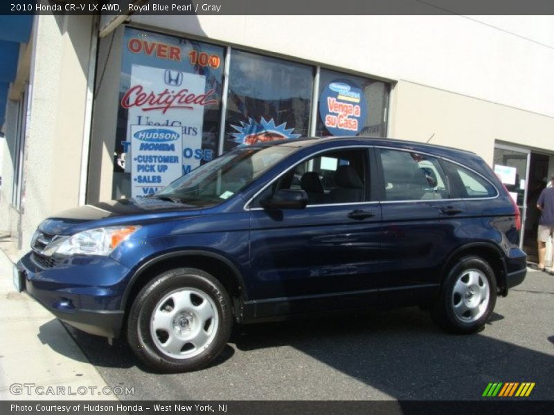 Royal Blue Pearl / Gray 2010 Honda CR-V LX AWD