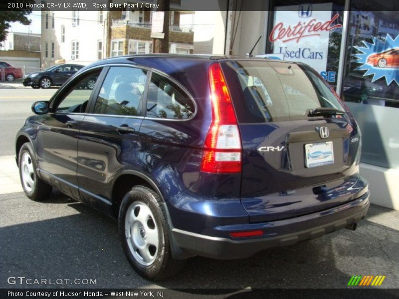 Royal Blue Pearl / Gray 2010 Honda CR-V LX AWD