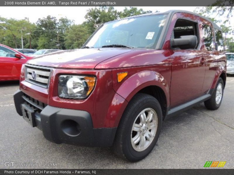 Tango Red Pearl / Titanium/Black 2008 Honda Element EX AWD