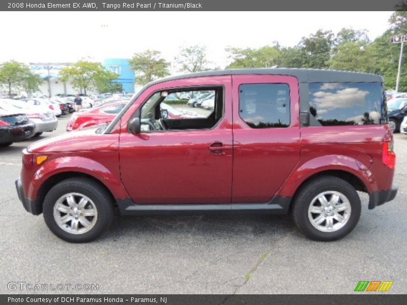Tango Red Pearl / Titanium/Black 2008 Honda Element EX AWD