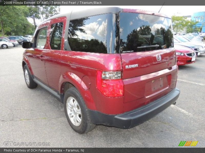 Tango Red Pearl / Titanium/Black 2008 Honda Element EX AWD