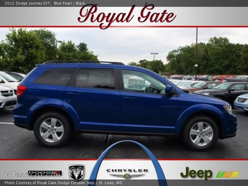 Blue Pearl / Black 2012 Dodge Journey SXT