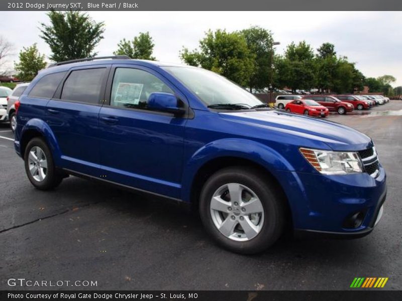 Blue Pearl / Black 2012 Dodge Journey SXT