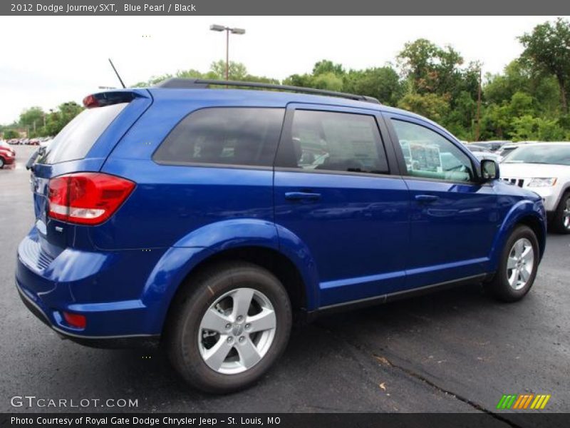 Blue Pearl / Black 2012 Dodge Journey SXT
