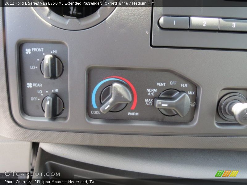 Controls of 2012 E Series Van E350 XL Extended Passenger