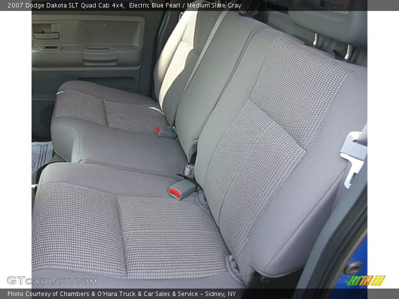 Electric Blue Pearl / Medium Slate Gray 2007 Dodge Dakota SLT Quad Cab 4x4
