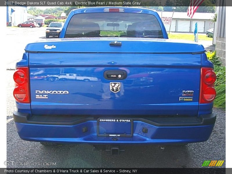 Electric Blue Pearl / Medium Slate Gray 2007 Dodge Dakota SLT Quad Cab 4x4