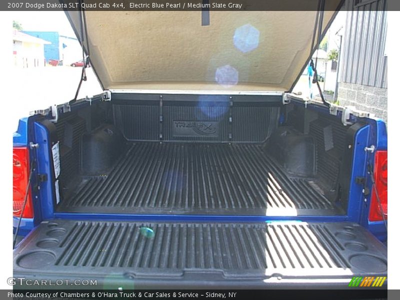 Electric Blue Pearl / Medium Slate Gray 2007 Dodge Dakota SLT Quad Cab 4x4