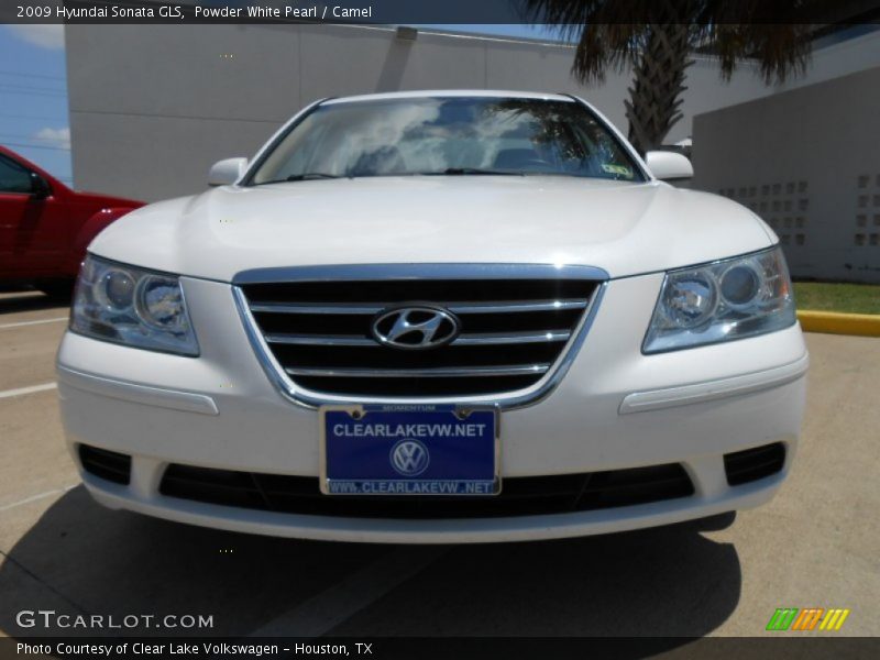 Powder White Pearl / Camel 2009 Hyundai Sonata GLS