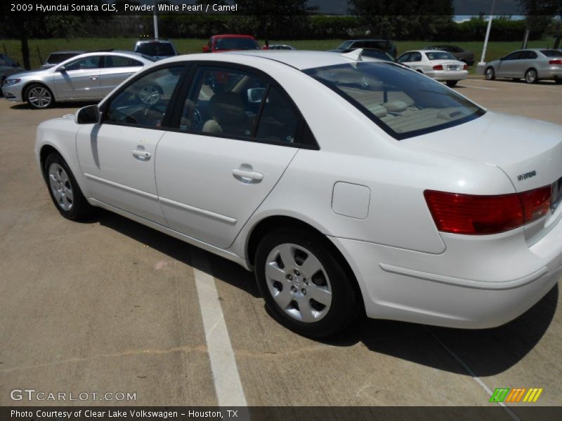 Powder White Pearl / Camel 2009 Hyundai Sonata GLS