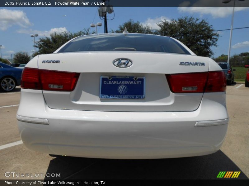 Powder White Pearl / Camel 2009 Hyundai Sonata GLS