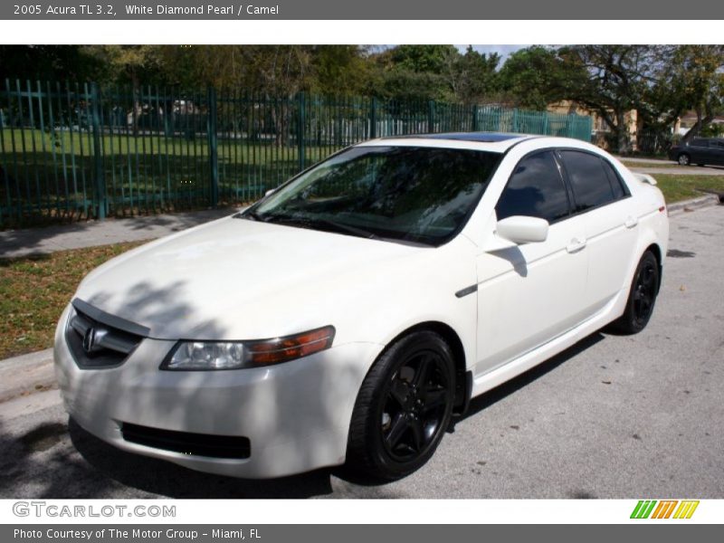 White Diamond Pearl / Camel 2005 Acura TL 3.2