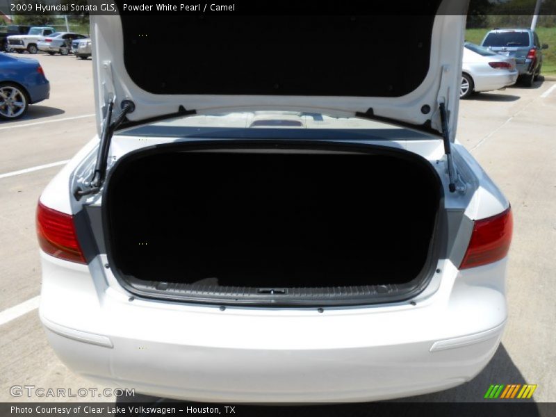 Powder White Pearl / Camel 2009 Hyundai Sonata GLS