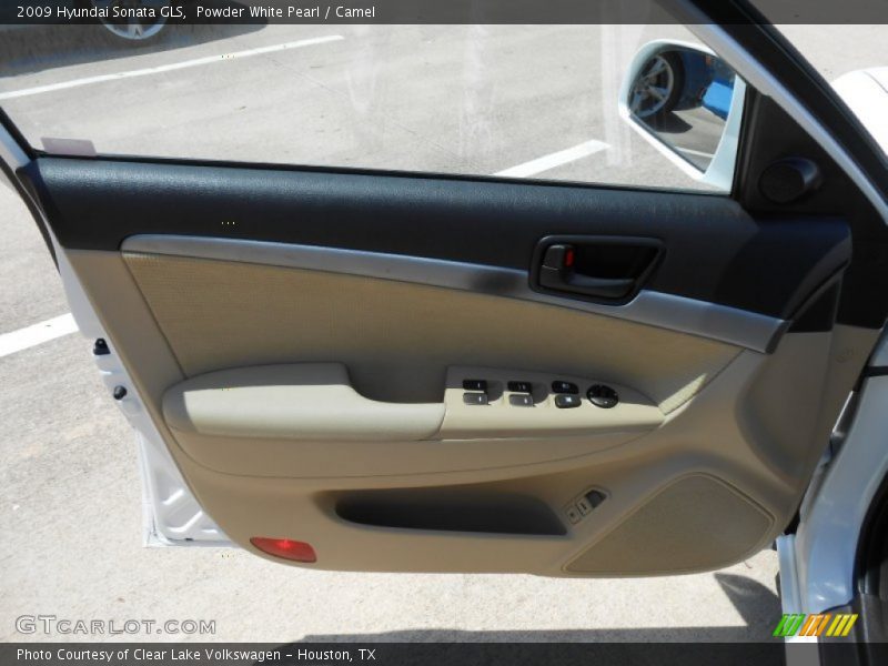 Powder White Pearl / Camel 2009 Hyundai Sonata GLS