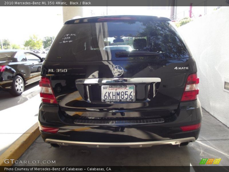 Black / Black 2010 Mercedes-Benz ML 350 4Matic