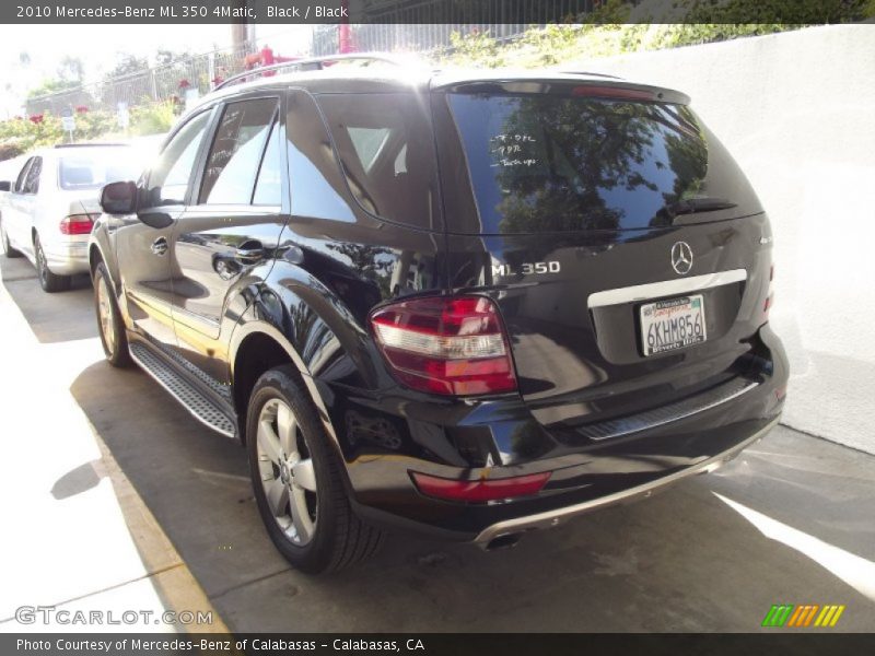 Black / Black 2010 Mercedes-Benz ML 350 4Matic