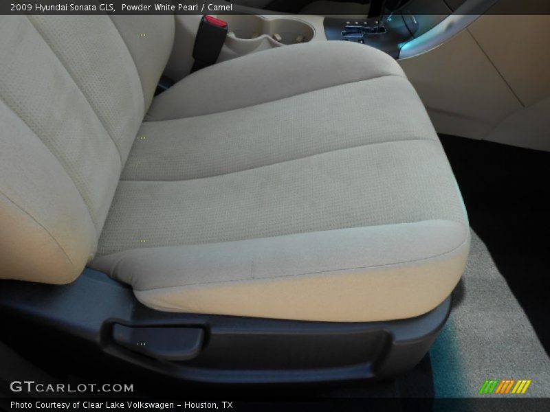 Powder White Pearl / Camel 2009 Hyundai Sonata GLS