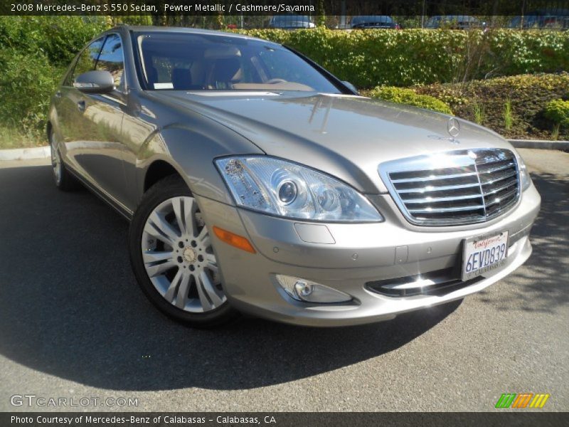 Pewter Metallic / Cashmere/Savanna 2008 Mercedes-Benz S 550 Sedan