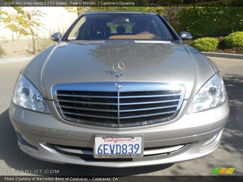 Pewter Metallic / Cashmere/Savanna 2008 Mercedes-Benz S 550 Sedan