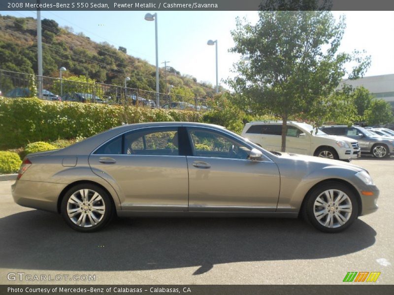 Pewter Metallic / Cashmere/Savanna 2008 Mercedes-Benz S 550 Sedan