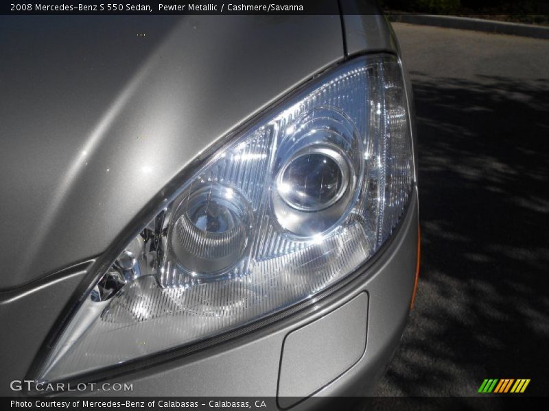 Pewter Metallic / Cashmere/Savanna 2008 Mercedes-Benz S 550 Sedan