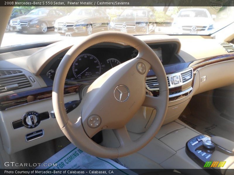 Pewter Metallic / Cashmere/Savanna 2008 Mercedes-Benz S 550 Sedan