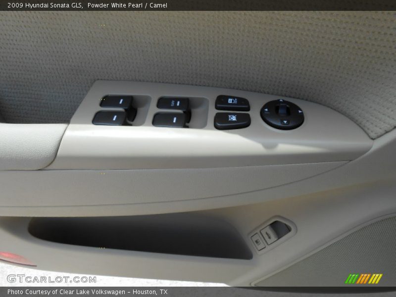 Powder White Pearl / Camel 2009 Hyundai Sonata GLS