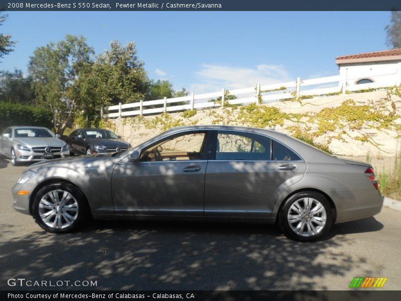 Pewter Metallic / Cashmere/Savanna 2008 Mercedes-Benz S 550 Sedan