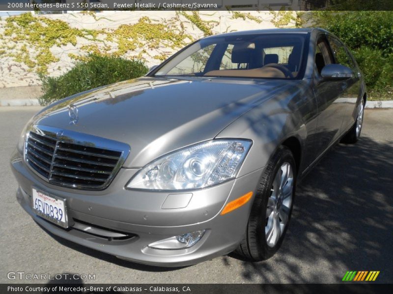 Pewter Metallic / Cashmere/Savanna 2008 Mercedes-Benz S 550 Sedan